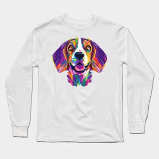 Cute English Beagle Art Print Long Sleeve T-Shirt